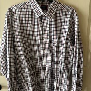 UNTUCKit Men's Red and Blue Plaid Shirt